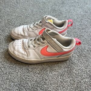 nike court borough‎ low 2y white pink sneakers shoes streetwear casual girls